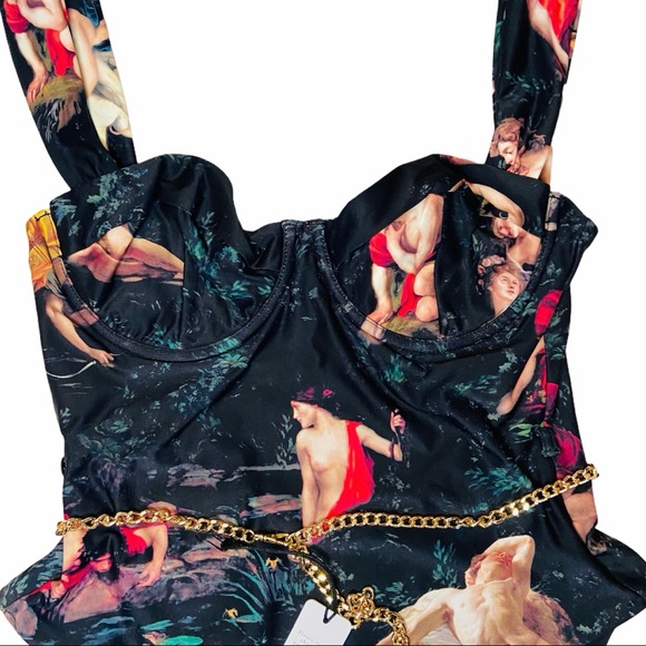 NWT WeWoreWhat Painted Angels Danielle One-Piece - Picture 7 of 10